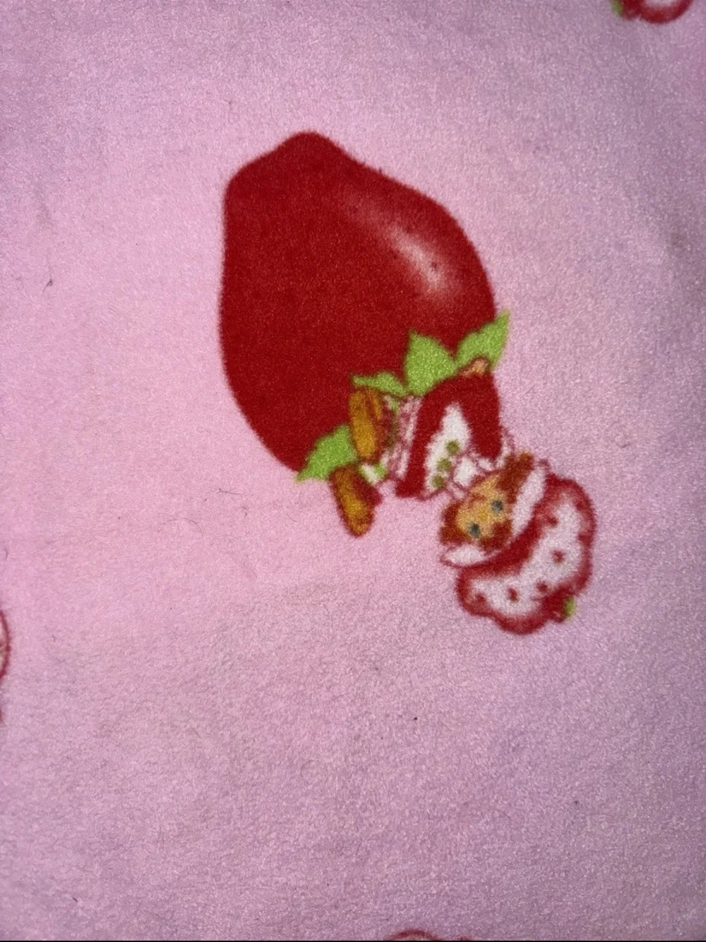 Vintage strawberry shortcake fleece blanket